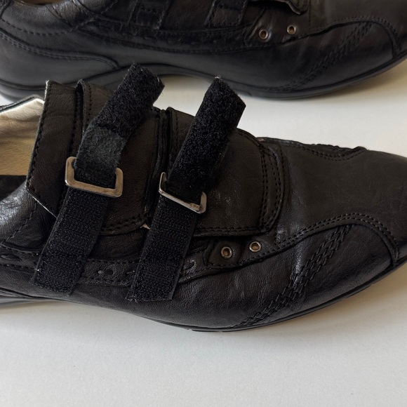 BATA Men's Black Double Adjustable Strap Leather Shoes Made in Italy - Picture 7 of 10